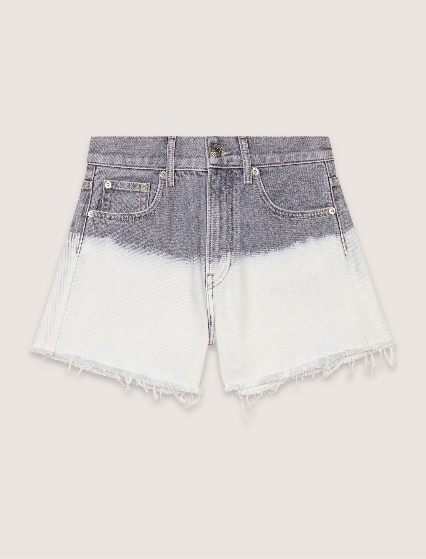 Quần short denim hiệu ứng phai